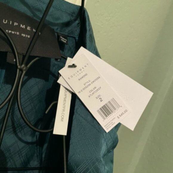 Equipment Ramond Jewel tone blazer Green size 2 - Picture 8 of 8